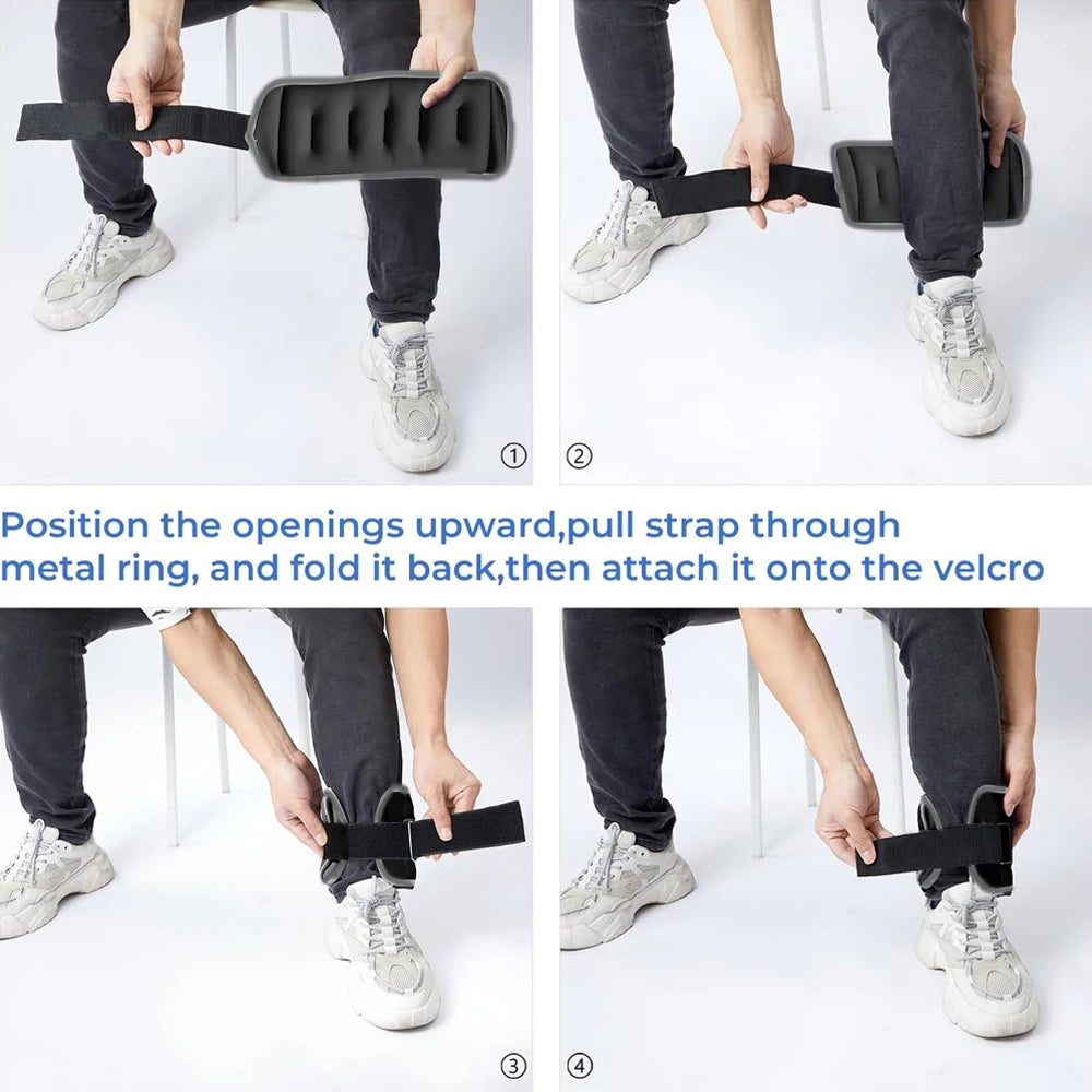 1 Pair Ankle and Wrist Weights (0.25kg/0.5kg each pack) for Women and Men, New Leg and Arm Weights Set with Adjustable Straps for Exercise