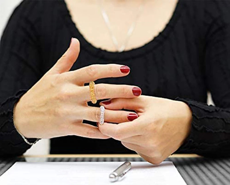Anillos de Acupresión Fidget | Set 10 piezas | Alivio del Estrés para Adolescentes y Adultos