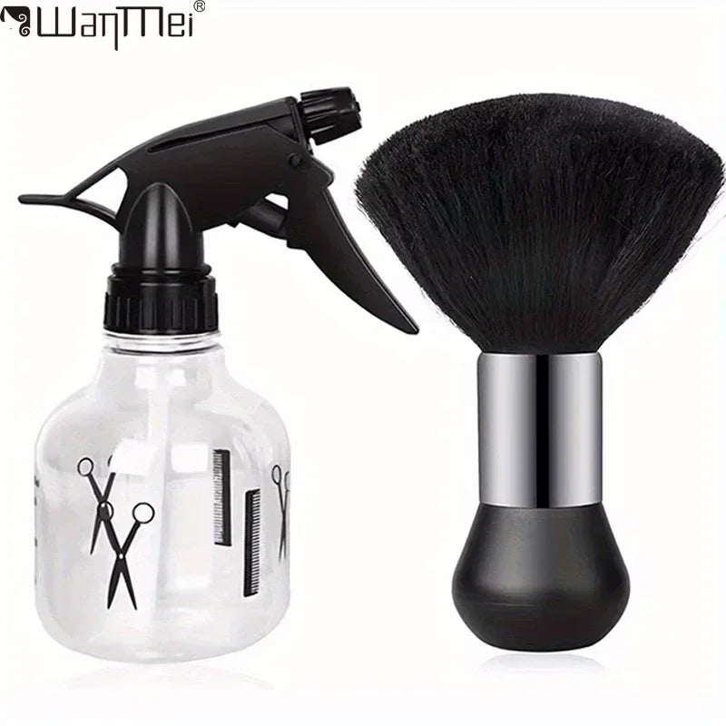 WANMEI-Juego de rociador de agua para peluquero, peluquero, plumero para el cuello, cepillo de limpieza, herramienta de Peinado profesional