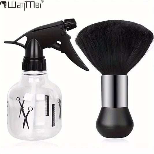 WANMEI-Juego de rociador de agua para peluquero, peluquero, plumero para el cuello, cepillo de limpieza, herramienta de Peinado profesional