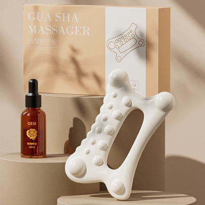 Tabla de masaje Gua Sha para mantenimiento Facial, placa de raspado de cuerpo completo portátil sin estática resinosa para mujeres y adultos, novedad de 2024