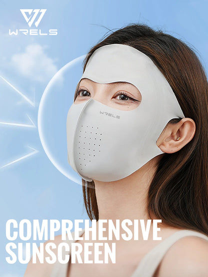 WRELS UV Protection Mask Ice Silk Sun Protection Mask Lightweight Breathable Cyclist Face Mask Anti-UV 400 Face Mask for Men and Women