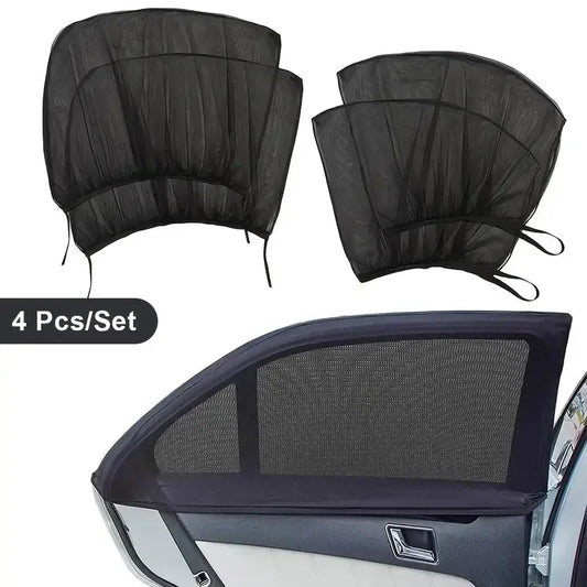 Juego de ventanas de pantalla de 2 o 4 Uds., parasol premium para ventana, mosquitera transpirable para ventanas delanteras y traseras, accesorio de protección UV