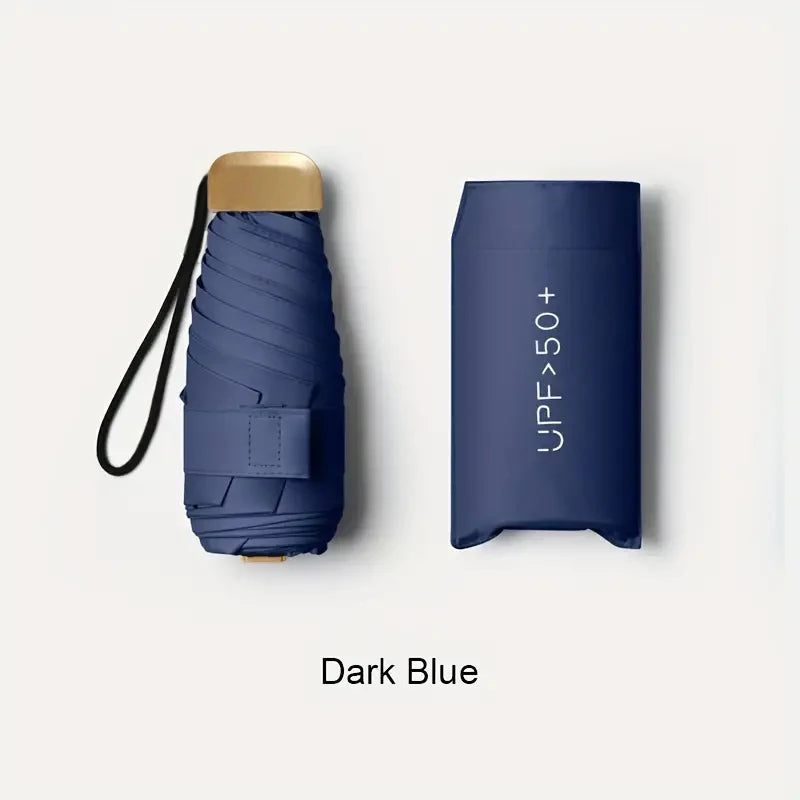 Paraguas UV Ultraligero Plegable – Sol y Lluvia, Dosel 190T