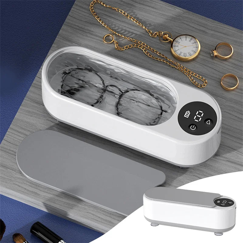 Portable Household Cleaning Machine, 450ml Ultrasonic Cleaner, Jewelry Cleaning Machine for Rings, Glasses, Makeup Brushes