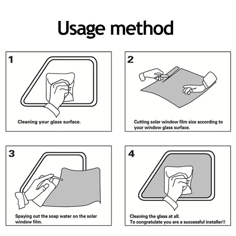 Lámina Tintada para Parabrisas de Coche 50x300cm – Protector UV, VLT 1%-50%