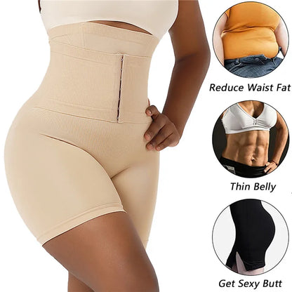 Women's Shapewear Tummy Control Body Shaper Fajas Hook Shorts Butt Lifter High Waist Underwear Slimming Panties