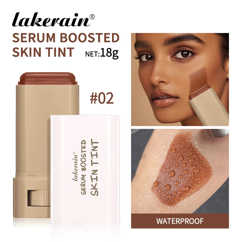 New Serum Balm, skin tint boosted, silky texture, hydrating coverage, plumping, even skin tone, best stick foundation, travel makeup