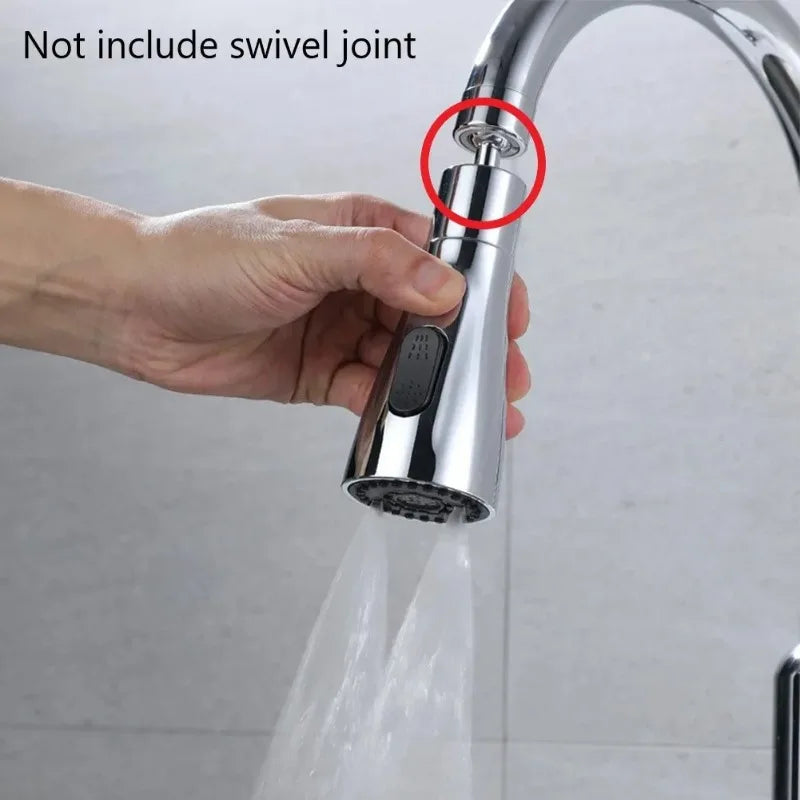 Boquilla rociadora para grifo extraíble de cocina, conexión de 1/2 ", 3 modos, ABS, ahorro de agua, lavabo de baño, cabezal rociador de ducha