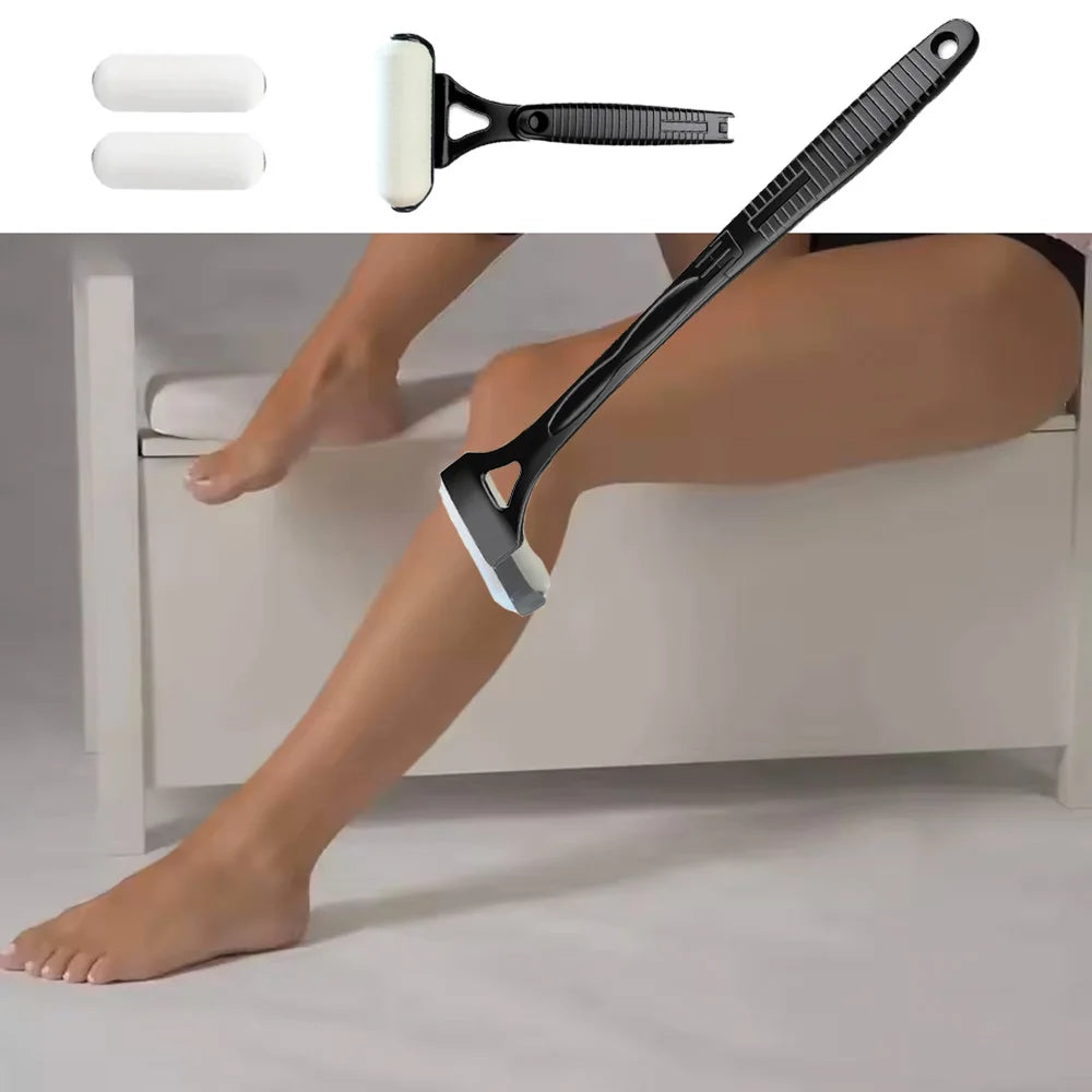 Aplicador de Loción y Protector Solar para Espalda – Mango Largo Plegable con 2 Cabezales