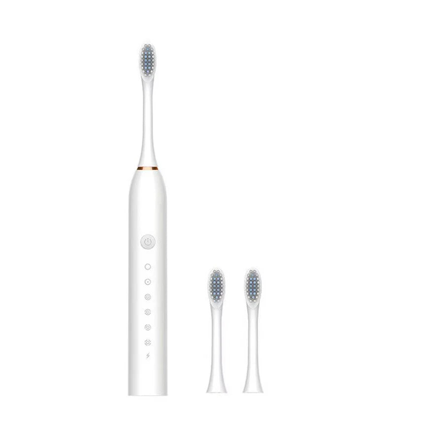 Cepillo de dientes eléctrico ultrasónico, modo de seis velocidades, pelo suave para el hogar, carga USB, limpiador de dientes impermeable para adultos, juego automático para parejas