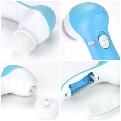 5-in-1 Electric Facial Cleanser, Facial Cleansing Brush, Washing Machine, Spa, Skincare, Massager, Blackheads, Facial Cleansing Tools