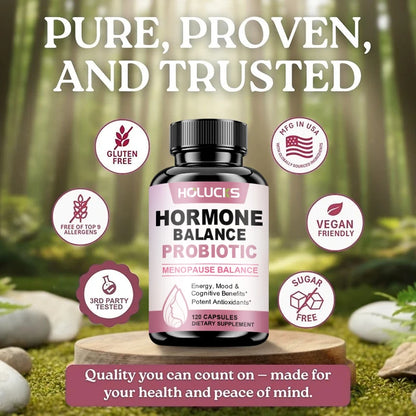 Probiotic for Hormonal Balance, Supports Menopausal Balance, Relieves Fatigue, Mood Swings, Improves Digestion and Metabolism