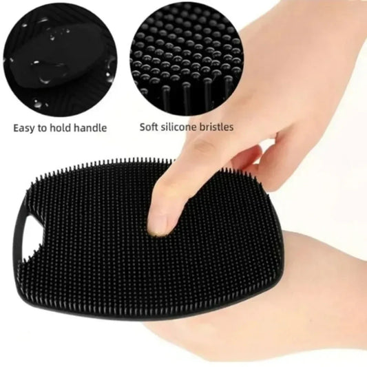 Cepillo de limpieza corporal de silicona suave para exfoliación, práctico, fácil de limpiar, cepillo de baño de silicona, 1 ud.
