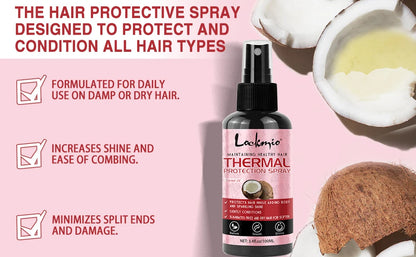 Heat Protectant Spray for Hair, Heat Protector Serum, Protects Hair from UV Rays, Moisturizing Conditioner for Damaged Hair Care for Women