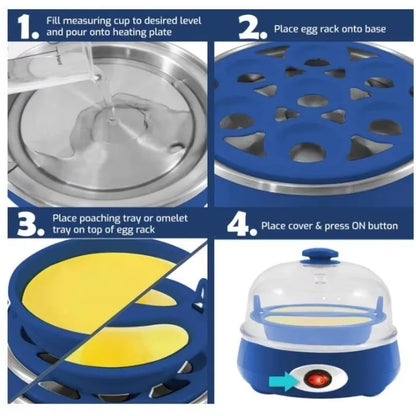 Cocedor de Huevos Eléctrico para 7 Huevos | Automático y Portátil