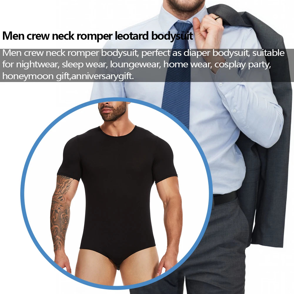 Body Moldeador de Manga Corta para Hombre – Control de Barriga y Entrenador de Cintura