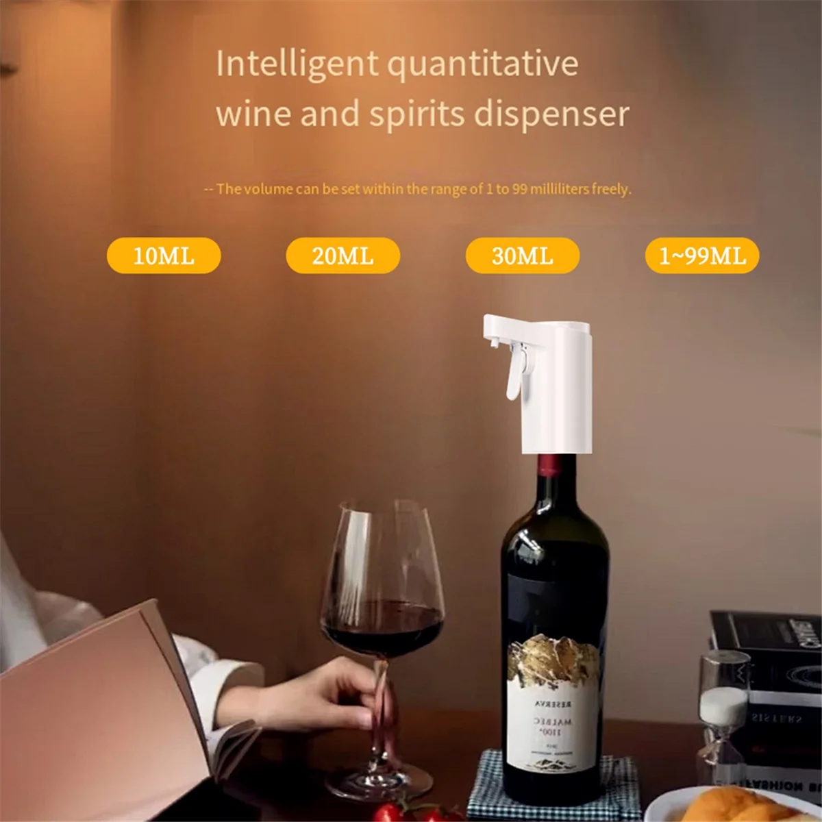 ABWM-dispensador de aireador decantador de vino eléctrico, vertedor de vino eléctrico, dispensador de aireador, bomba vertedor, accesorios de vino