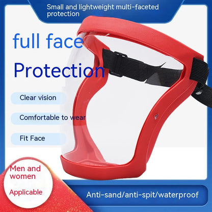 Transparent Face Shield for Work, Anti-fog Oil-proof Full Face Mask for Kitchen