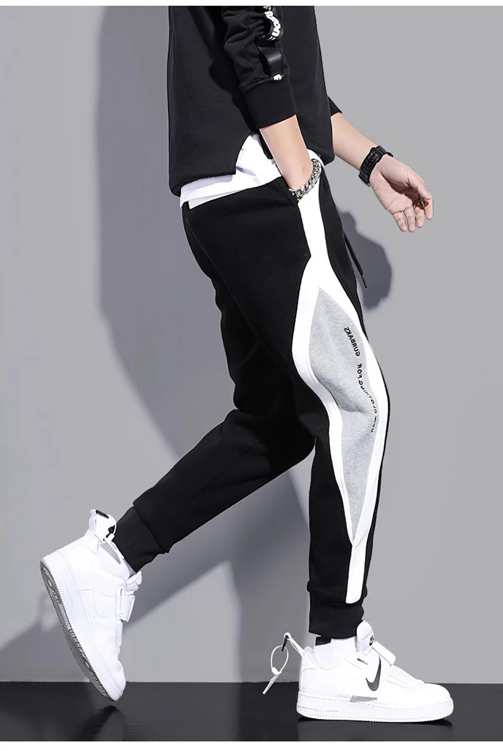 11 pantalones de chándal estampados para hombre, pantalones para correr de retales, traje masculino, pantalones sueltos, pantalones rectos, nueva ropa de moda para primavera y otoño