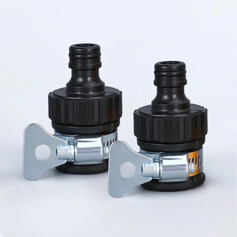 2pcs Durable Universal Water Tap Adapter, Plastic Hose Connector Faucet Quick Connect for Car Wash Garden Irrigation