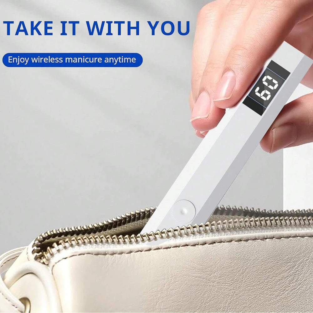 LINMANDA Mini Handheld UV Nail Light for Gel Nails Portable UV Nail Lamp Rechargeable LED Nail Lamp for Nails Desktop Holder for Nail Art