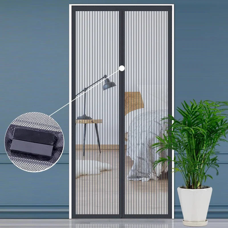 Window mosquito net, self-closing magnetic screen door, home ventilation curtains