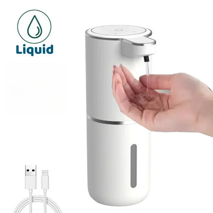 Dispensador automático de jabón líquido/Foma, dispensador eléctrico sin contacto, recargable por USB con sensor infrarrojo para baño, cocina