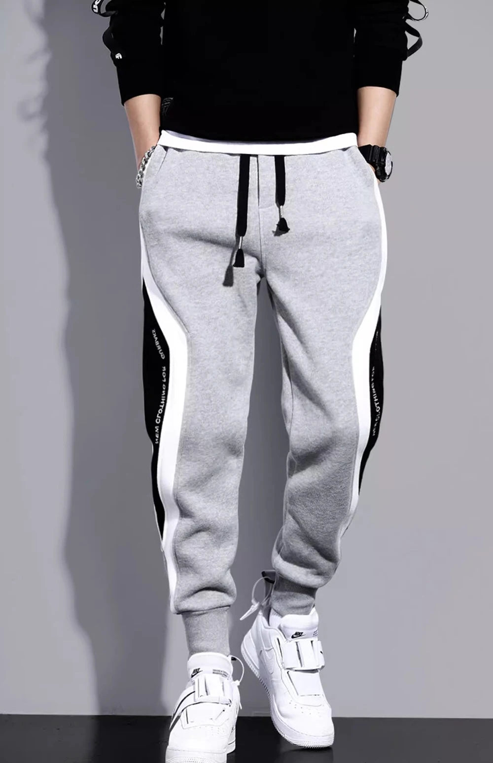 11 pantalones de chándal estampados para hombre, pantalones para correr de retales, traje masculino, pantalones sueltos, pantalones rectos, nueva ropa de moda para primavera y otoño
