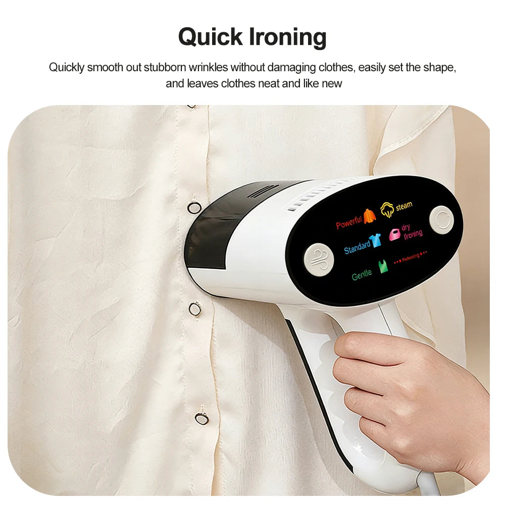 Vaporizador de Ropa Portátil 2 en 1 | Vapor y Seco 1000 W