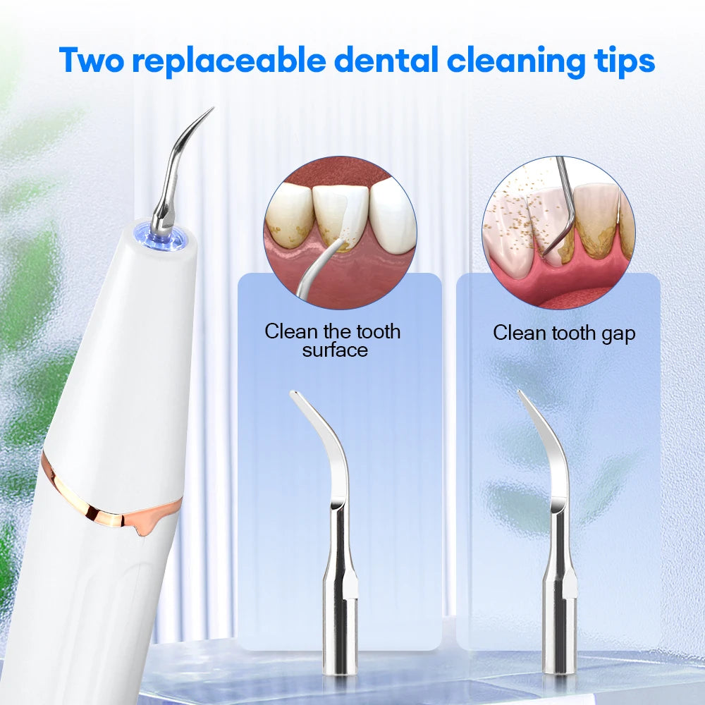 Ultrasonic Dental Scaler, Electric Sonic Tooth Plaque Cleaner, Dental Stone Removal for Teeth, Tartar, Stain, Calculus Remover
