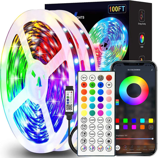 Tira de Luces LED RGB con Control por App – 1M a 40M, USB 5V, Multicolor para Habitación