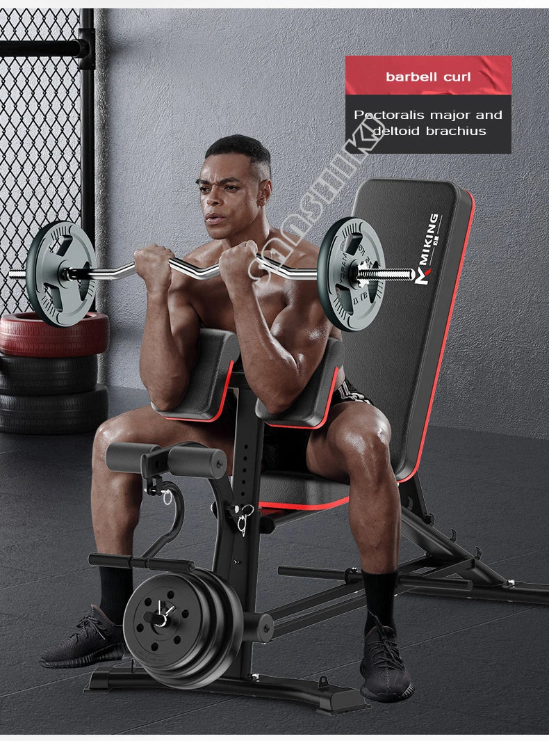 Banco Multifunción de Pesas y Fitness | Silla Romana, Curl de Bíceps, Abdominales | 300 kg