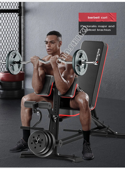 Banco Multifunción de Pesas y Fitness | Silla Romana, Curl de Bíceps, Abdominales | 300 kg