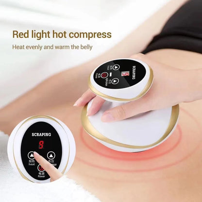 Masaje de raspado eléctrico, masajeador corporal con ventosas, latas de vacío, ventosa, calefacción corporal, espalda, cuello, brazo, masajeador Guasha