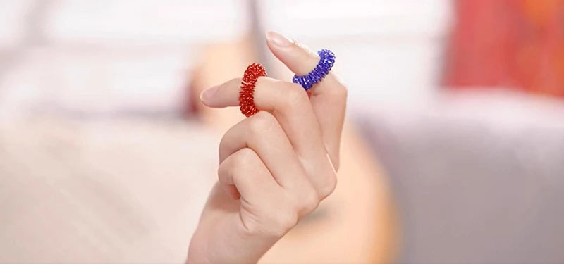 Anillos de Acupresión Fidget | Set 10 piezas | Alivio del Estrés para Adolescentes y Adultos
