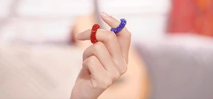 Anillos de Acupresión Fidget | Set 10 piezas | Alivio del Estrés para Adolescentes y Adultos