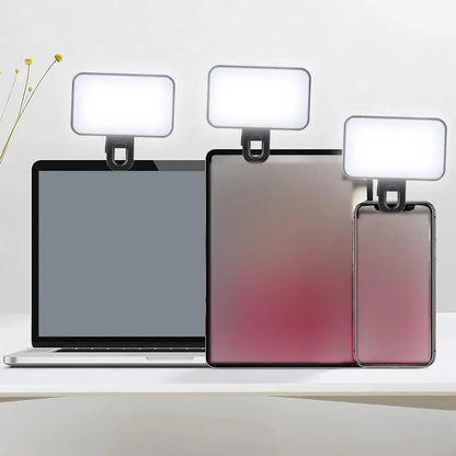 Mini Portable Selfie Fill Light, Rechargeable, 3 Adjustable Brightness Modes, Mobile Phone Clip, Makeup, Computer Fill Light