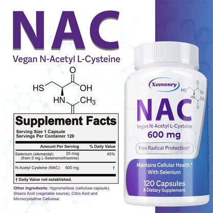 Cápsulas NAC 600mg Pslalae – Antioxidante y Desintoxicación Sin OGM