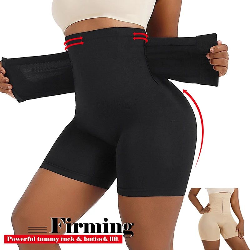 Women's Shapewear Tummy Control Body Shaper Fajas Hook Shorts Butt Lifter High Waist Underwear Slimming Panties