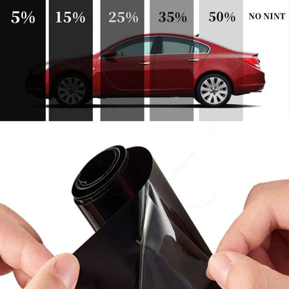 Lámina Tintada para Parabrisas de Coche 50x300cm – Protector UV, VLT 1%-50%