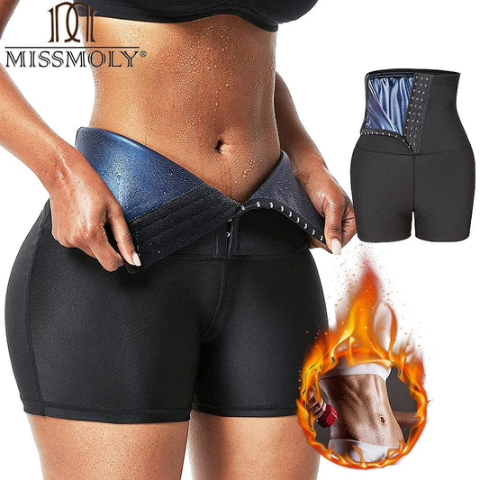 MISSMOLY Sweat Sauna Briefs Body Shaper Shorts Slimming Shapewear for Weight Loss Waist Trainer Tummy Control Thermal Leggings
