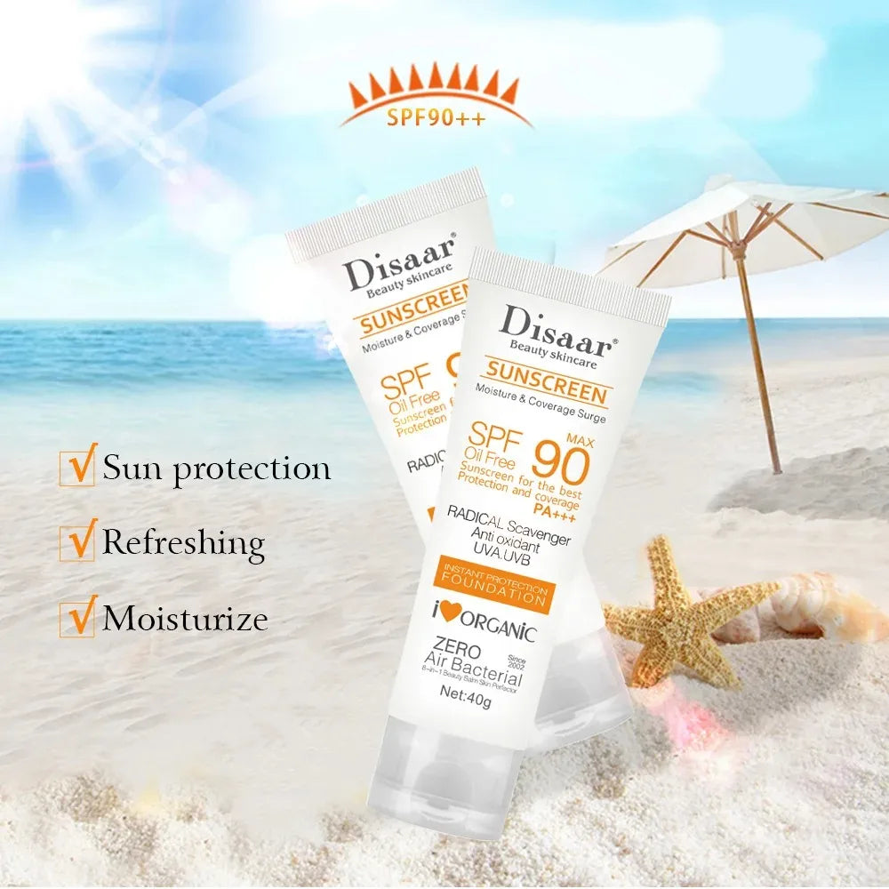 Facial Body Sunscreen, Waterproof, SPF 90+ UV, Sunblock, Skin Protective Cream, Anti-sun Facial Protection Cream for the Beach