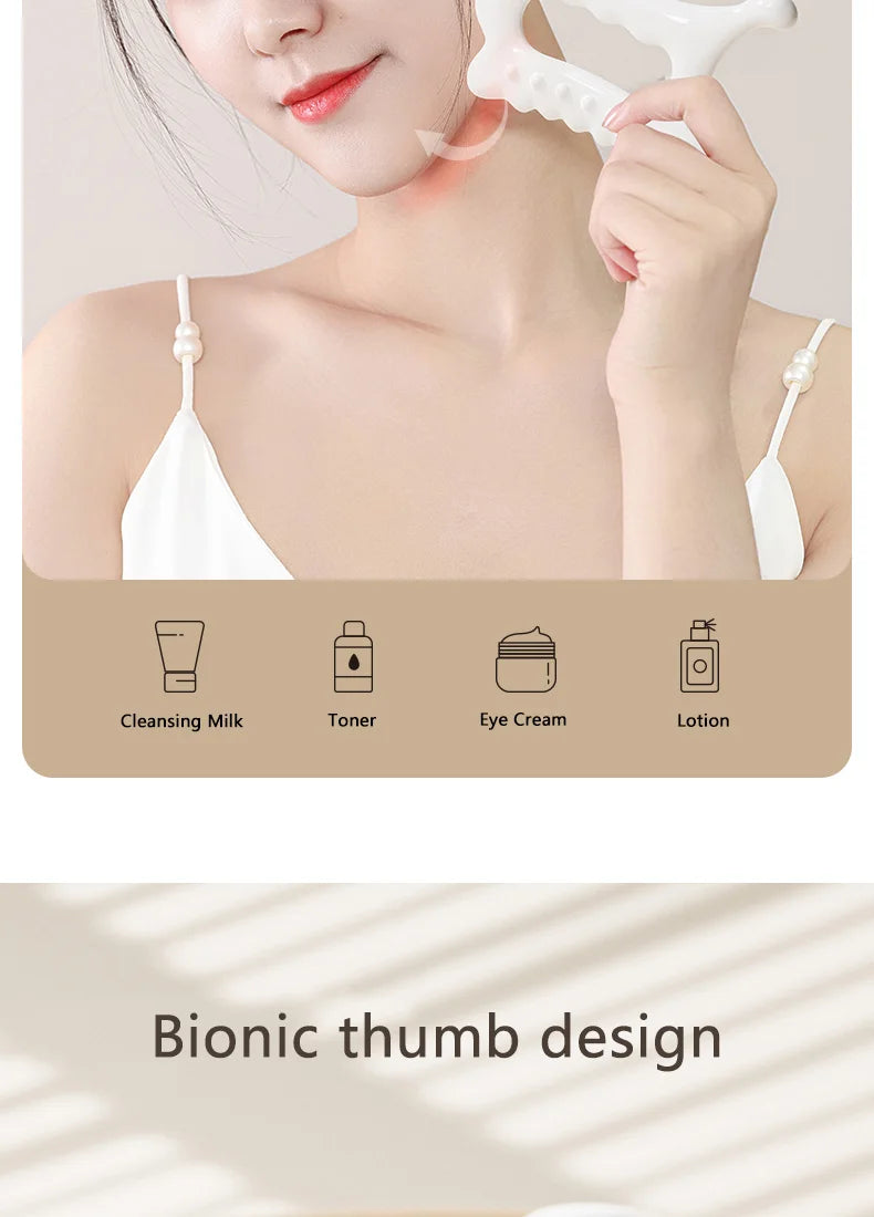Tabla de masaje Gua Sha para mantenimiento Facial, placa de raspado de cuerpo completo portátil sin estática resinosa para mujeres y adultos, novedad de 2024