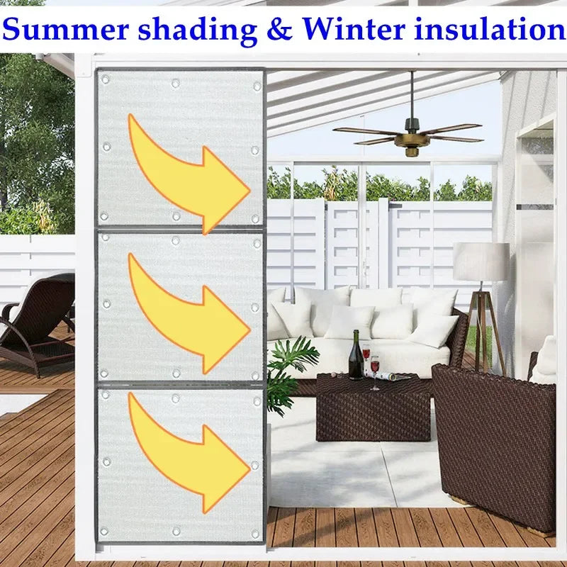 Window Sunshade Film, Household Sunshade Protective Pad, Aluminum Foil Insulating Film, Anti-UV Sun Protection Film for Sunroom