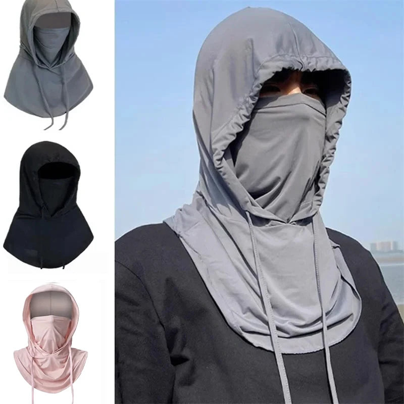 Summer Full Face Sun Protection Hat, Outdoor Hiking and Camping Face Mask, UV Protection Hat, Neck Flap Hat