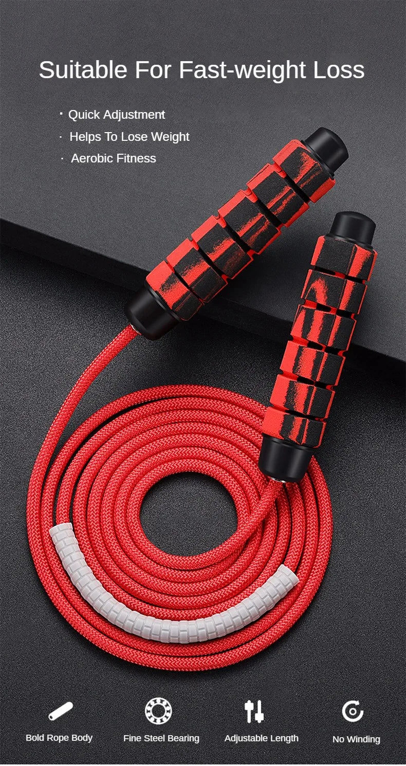 Cuerda para saltar, Crossfit, boxeo, cuerda para saltar pesada, asas de agarre de espuma para entrenamiento físico, entrenamiento de fuerza de resistencia