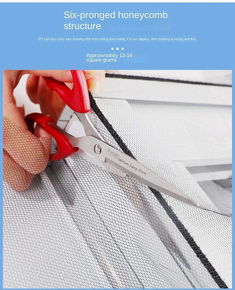 Mosquitera DIY para ventana de cama, textiles para el hogar, malla autoadhesiva para interiores, cortinas antiinsectos y mosquitera para jardín
