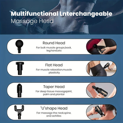 Pistola de Masaje Fascial Eléctrica – Relajación Muscular y Recuperación Deportiva | FODRK GM889