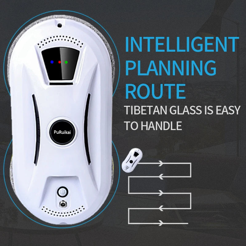 Robot aspirador ultrafino para limpieza de ventanas, robot limpiacristales eléctrico con control remoto para el hogar